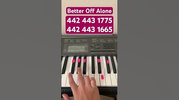 Thumbnail of How To Play Better Off Alone | Easy Piano Tutorial #shorts