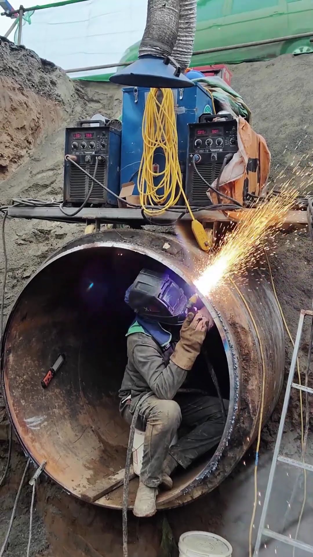 Pipe opening welding process- Good tools and machinery make work easy