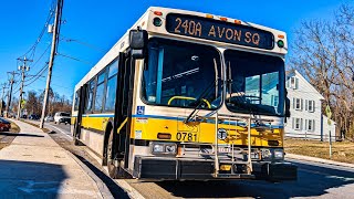 Riding the full MBTA route 240A to Avon