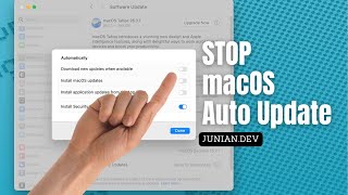 Disable macOS Auto Update How to stop macOS from automatically downloading and installing new software updates.