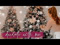 DECORATING MY CHRISTMAS TREE 2021 | WHITE, PLUM, CHAMPAGNE & RASPBERRY