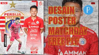 FREE PLP | DESAIN POSTER MATCHDAY PERSIJA JAKARTA || PIXELLAB TUTORIAL || #design #matchday #persija screenshot 5