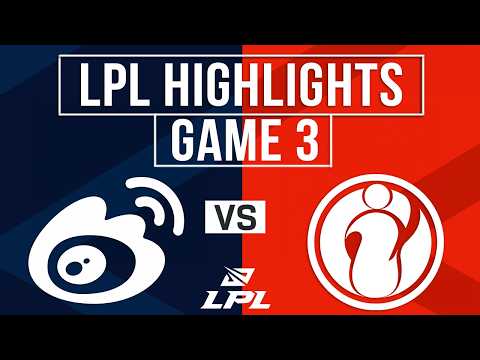WBG vs IG Highlights Game 3 | LPL 2026 Playoffs | Weibo Gaming vs Invictus Gaming