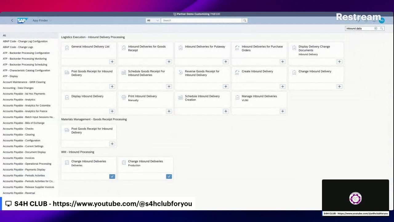 Create Inbound Delivery SAP FIORI CLOUD