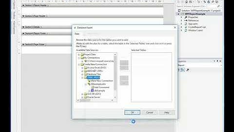 Adding Datasource to Crystal Report WPF Project
