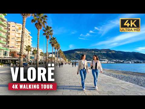 Explore The Most Underrated City in Albania – 4K Walking Tour – Vlorë