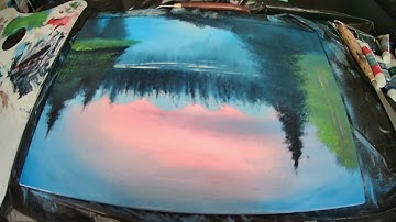 Timelapse of a Bob Ross painting by Luv2draw