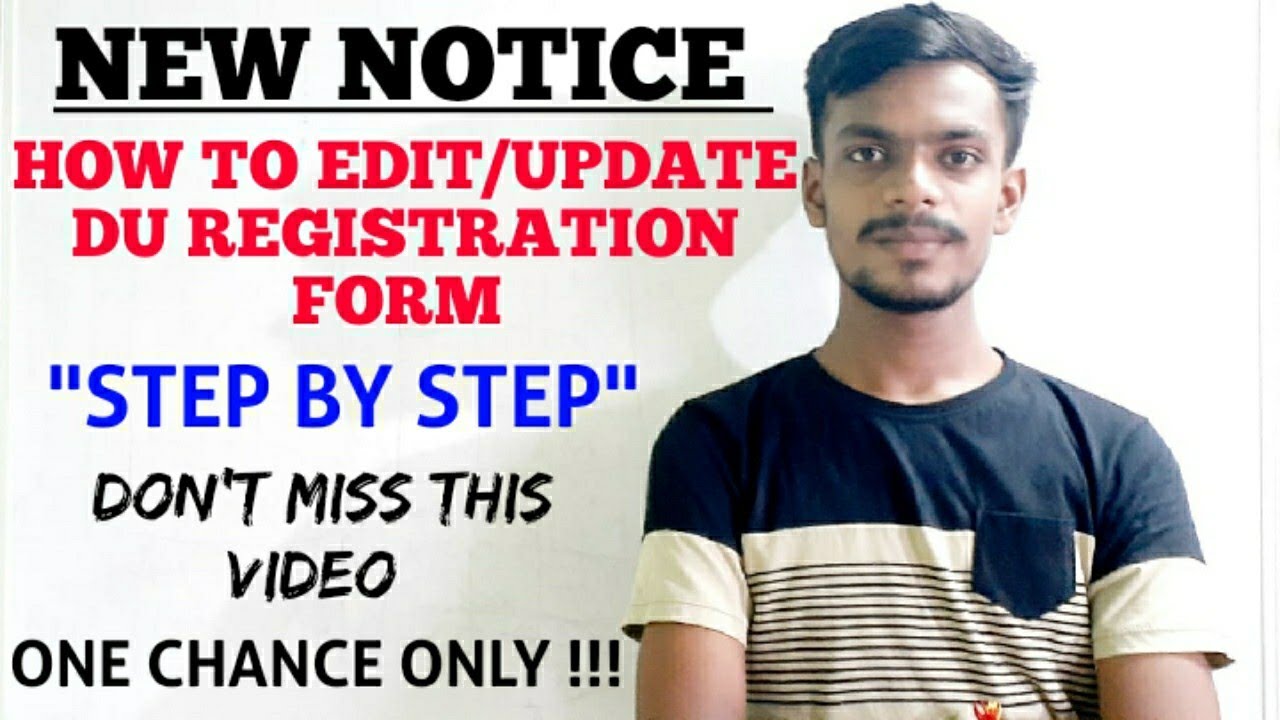 How To Edit/Upload Du Registration Form 2020||New Update|| University ...