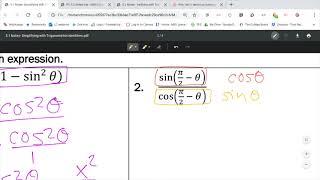 5.1 Notes: Simplifying Trig Expressions (Part 1)