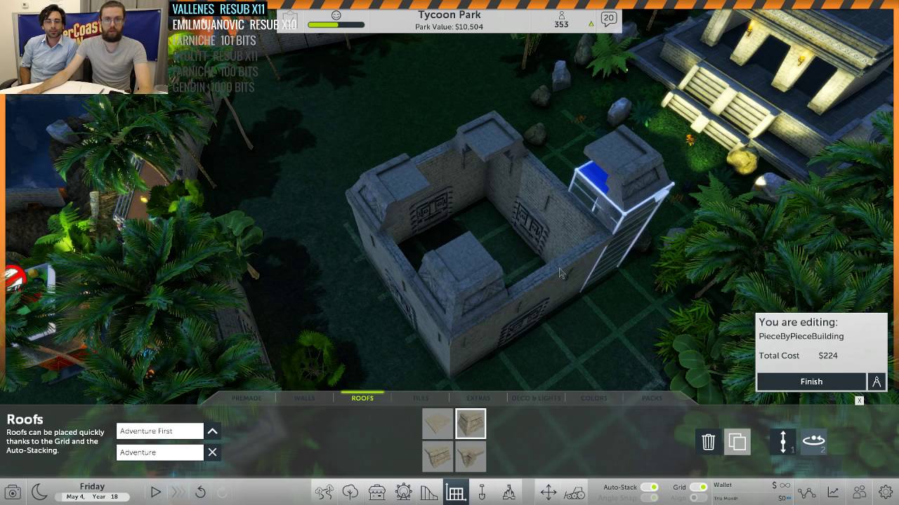 RollerCoaster Tycoon World Dev Stream: Piece by Piece