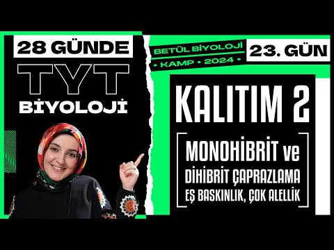 23) Kalıtım 2 | 10. Sınıf Biyoloji | 2024 TYT Biyoloji Kampı 23. Gün