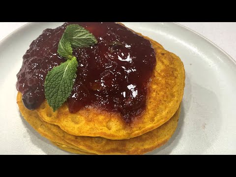 How to Make Sweet Potato Pancakes with Cranberry Compote