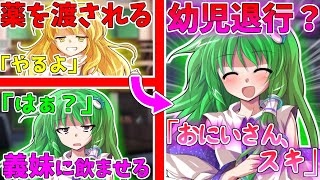 【ゆっくり茶番劇】魔理沙に渡された怪しい薬を早苗に飲ましたら、幼児退行した《単発》