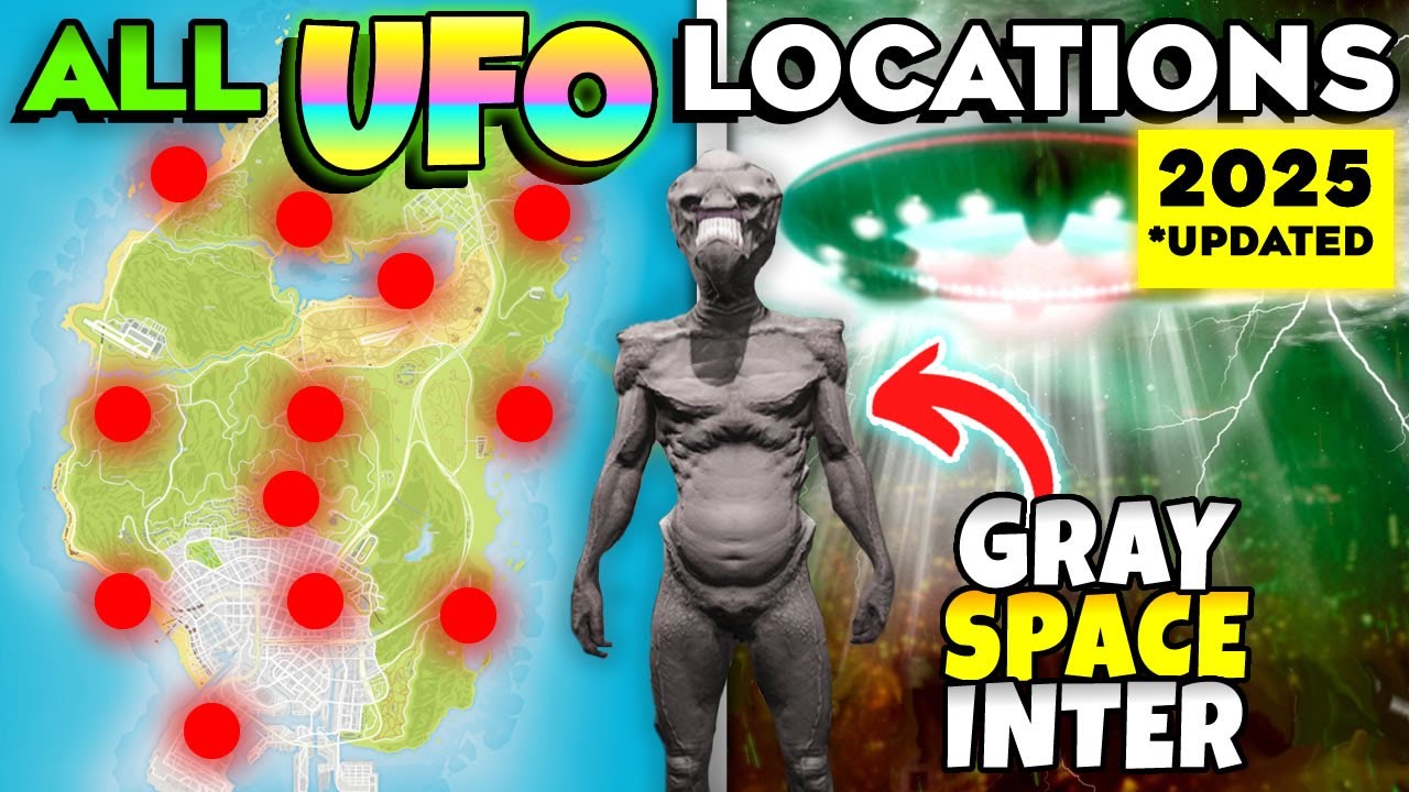 GTA Online All UFO Locations 2025 With Map UPDATED How To Unlock Gray 