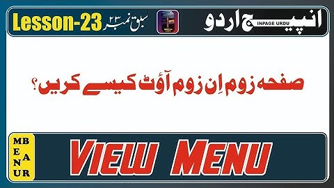 How to zoom in and zoom out pages? || Lesson-23 || #inpage #computer