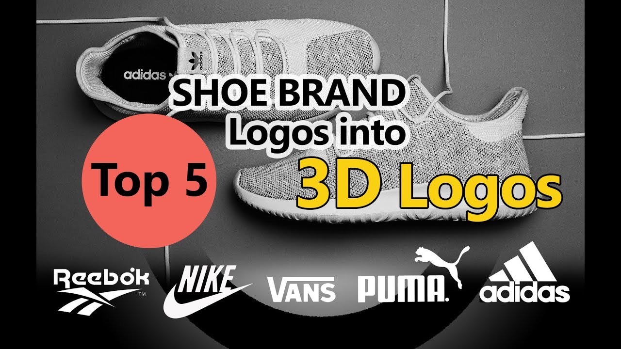 Top 5 Shoe brand logos into 3d Logos (Making 3d logos) - YouTube