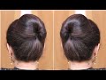 Nice  very easy bun hairstyle without clutcher  cute hairstyle for long hair  juda hairstyle easy