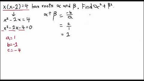 Sum and product of roots additional/pure maths question Part 1