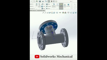 How to design a Tee Flange  | Industrial design | |SolidWorks| #Shorts #tech@DesignWithAjay​