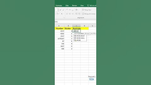 🔢 Excel Remainder Formula Explained | MOD Function in MS Excel 💻📊 #shorts