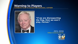 Jerry Jones Nfl Cant Tolerate Players Disrespecting Flag