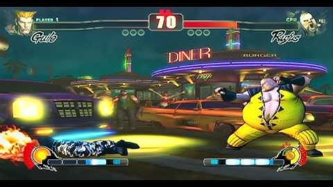 SFIV - Guile (ME) vs Rufus (CPU @ Hardest Difficulty) - 5 Rounds - Video 19 - [HQ Available]