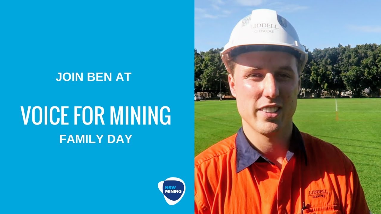 Be a supporter with Hunter Valley coal miner Ben - Voice for Mining 2017