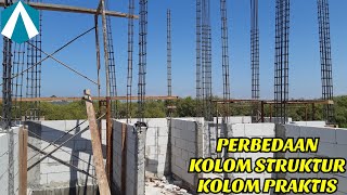 Perbedaan kolom struktur dan kolom praktis