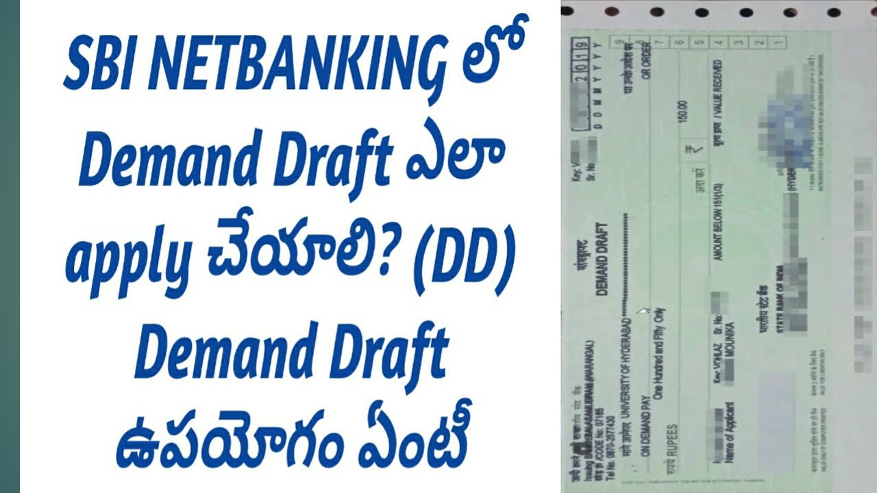  how to open dd demand draft using online sbi netbanking state bank