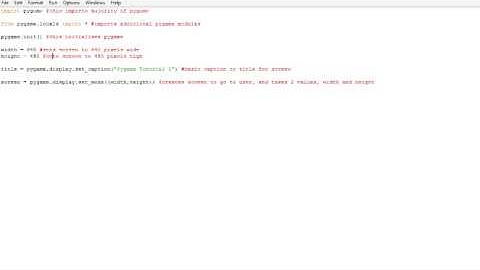 Pygame- Tutorial 1- Basic Window