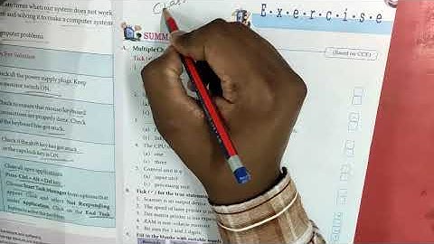 Computer Hardware and Software (exercise) for class 8th