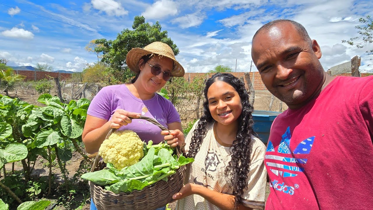 PESCARIA E COLHEITA EM UM DIA DE MUITA FARTURA EM FAMÍLIA NO SÍTIO PRODUTIVO