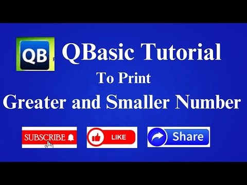QBasic tutorial to Print Greater and Smaller Number in Two Input Numbers[Hindi]
