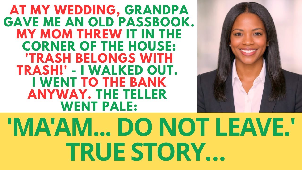 This Passbook Is Trash — Mom Threw Away Grandpa's Gift — I Went To The Bank And The Manager...