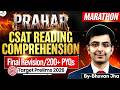 CSAT Reading Comprehension Revision Through PYQ's | CSAT RC Marathon for UPSC Prelims 2026