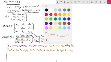 12th Mathematics chapter 1- Theorem 1.1 (Adjoint of matrix)