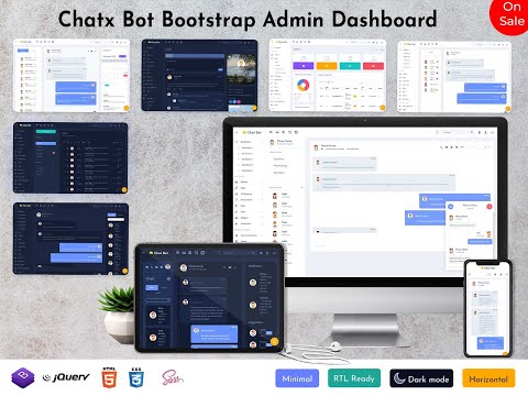 Chatbot RTL Dark Dashboard WebApp Ui Kit Bootstrap 5 Admin Templates