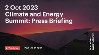 Climate and Energy Summit: Press briefing Climate and Energy Summit: Press briefing