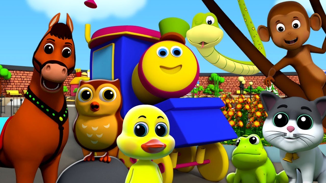 Bob el tren | animales sonido canción | Animals Sound | Bob The Train Espanol | Cancion Infantiles