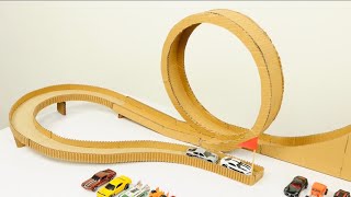 How to Make Hot Wheels Track From Cardboard | DIY Hot Wheels Track