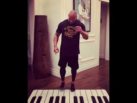 VIDEO: 'The Rock' plays a giant piano with his feet