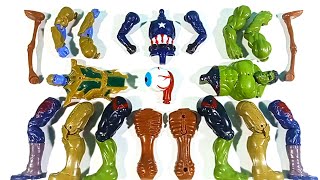 Marvel's Captain America Vs Thanos vs Hulk Smash vs Siren Head Action Figures Superheroes Toys