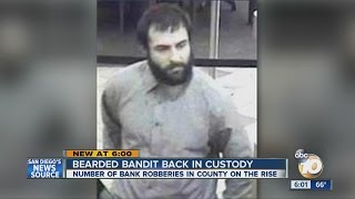 Bearded bandit robs banks in California