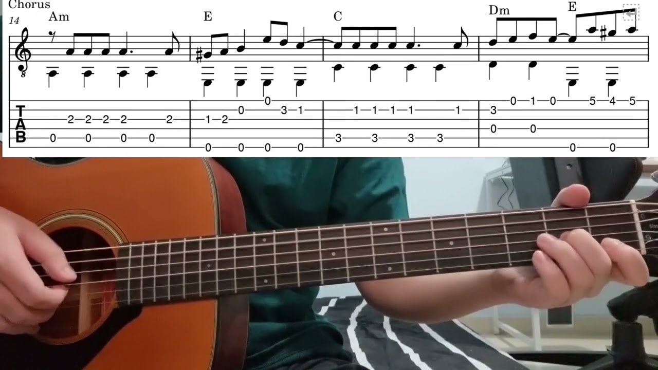 Baby One More Time (Britney Spears) - Easy Fingerstyle Guitar Playthrough Tutorial Lesson With Tabs