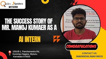 The Success Story of Mr. Manoj Kumar as a  AI Intern.