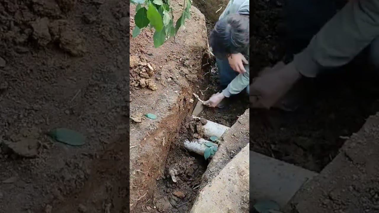 Digging to change the sewer pipe connection p9 - From start to finish 