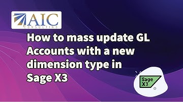 How to mass update GL Accounts with a new dimension type in Sage X3