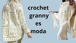 como tejer a crochet cardigan 4 grannys parte 4