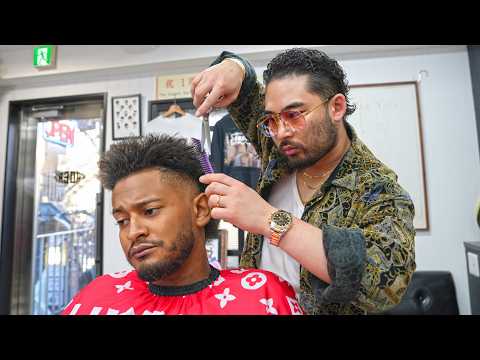 💈(ASMR) Foreigner-Friendly Barbershop in Tokyo Specializing in American Fade Haircut