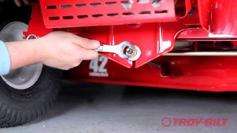How to level the deck | Troy-Bilt riding lawn mower